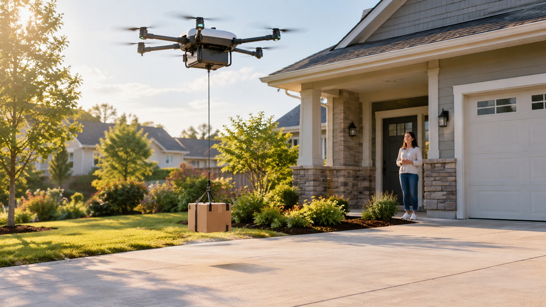 1Walmart Drone Delivery To A Suburban Home 1Walmart Drone Delivery To A Suburban Home