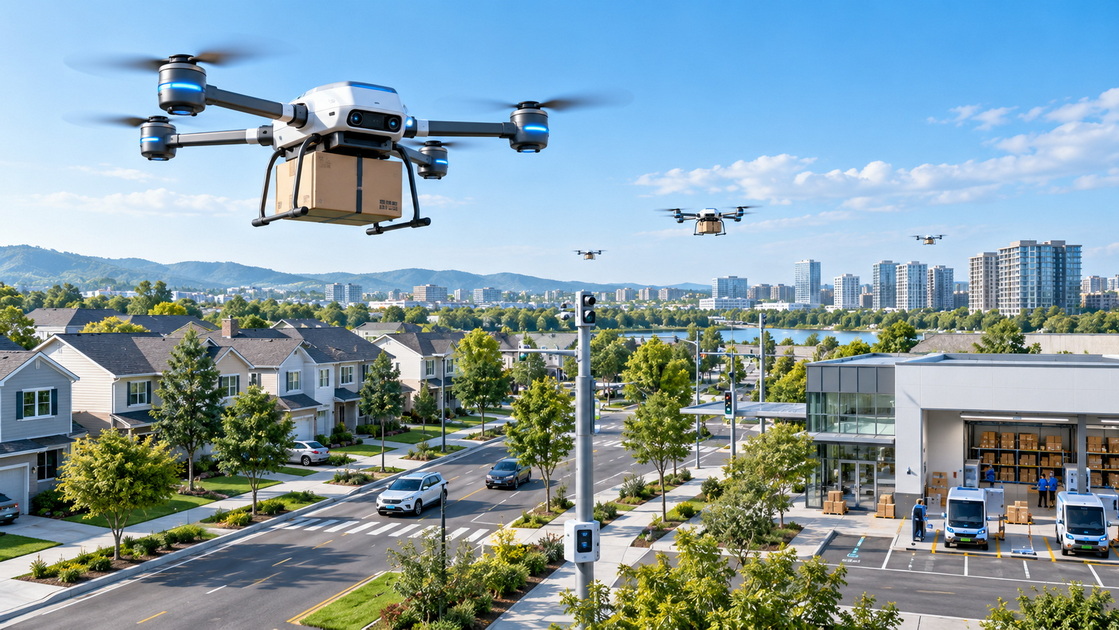 1Smart Drone Delivery In A Modern City 1Smart Drone Delivery In A Modern City
