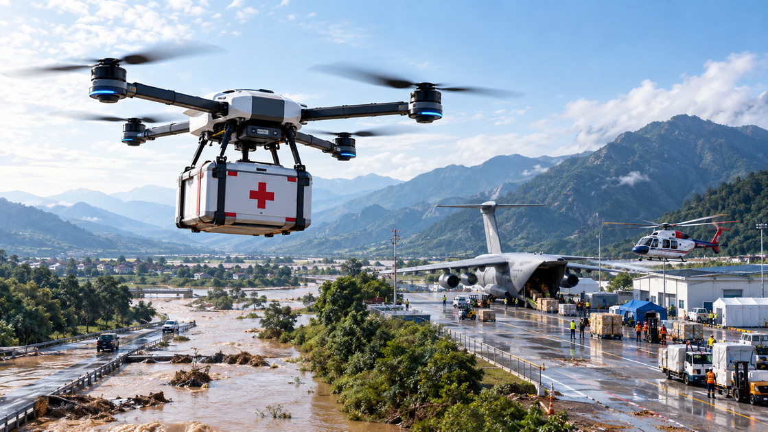 1Emergency Drone And Cargo Aircraft 1Emergency Drone And Cargo Aircraft