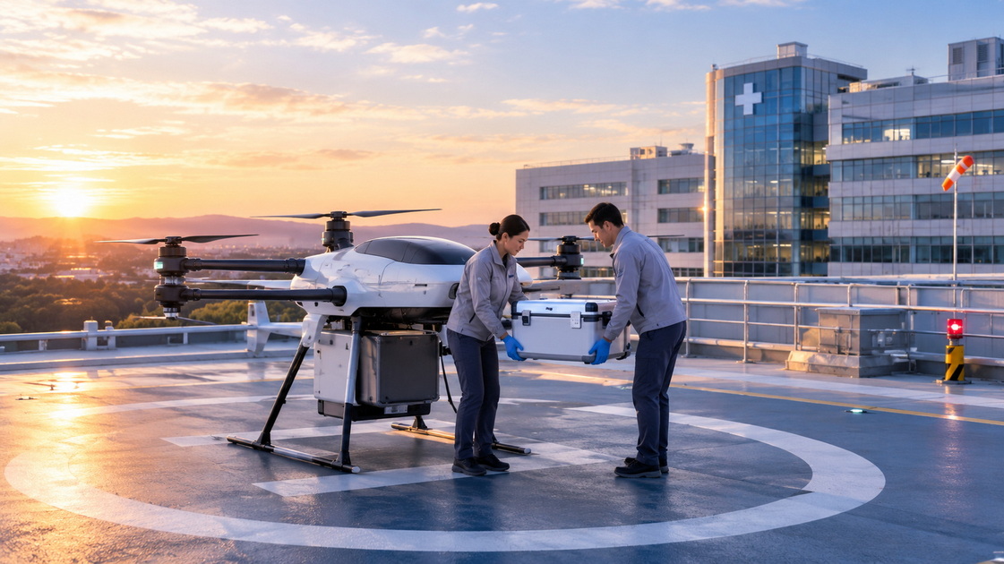 3Medical Drone Delivery At Hospital 3Medical Drone Delivery At Hospital