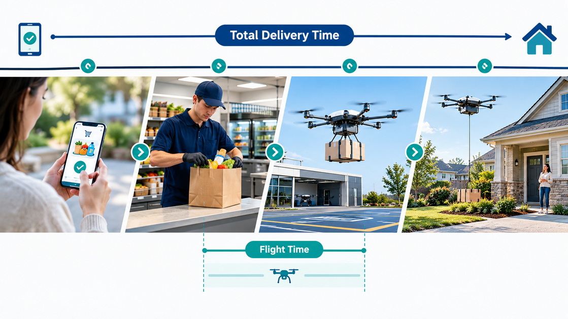 2Total Delivery Time Versus Flight Time 2Total Delivery Time Versus Flight Time