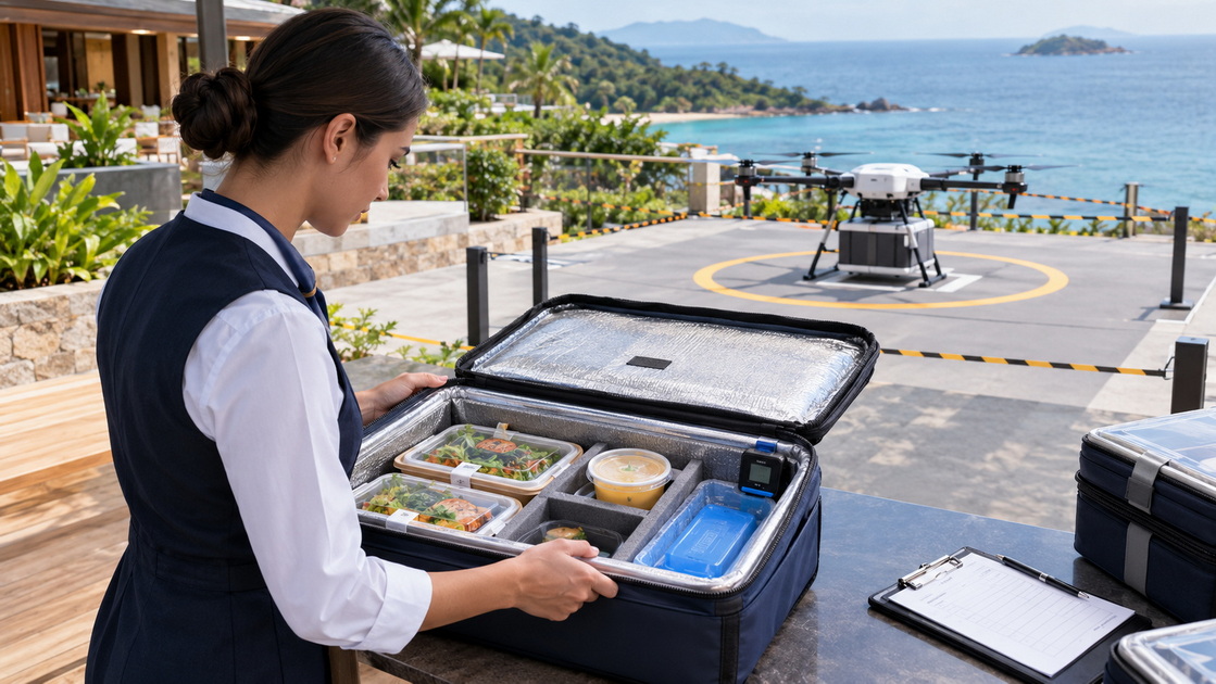 2Resort Drone Food Packaging and Handoff