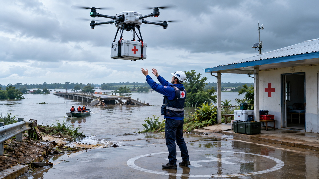 Drone Logistics Vs River Transport for Flood-Affected Supply Operations
